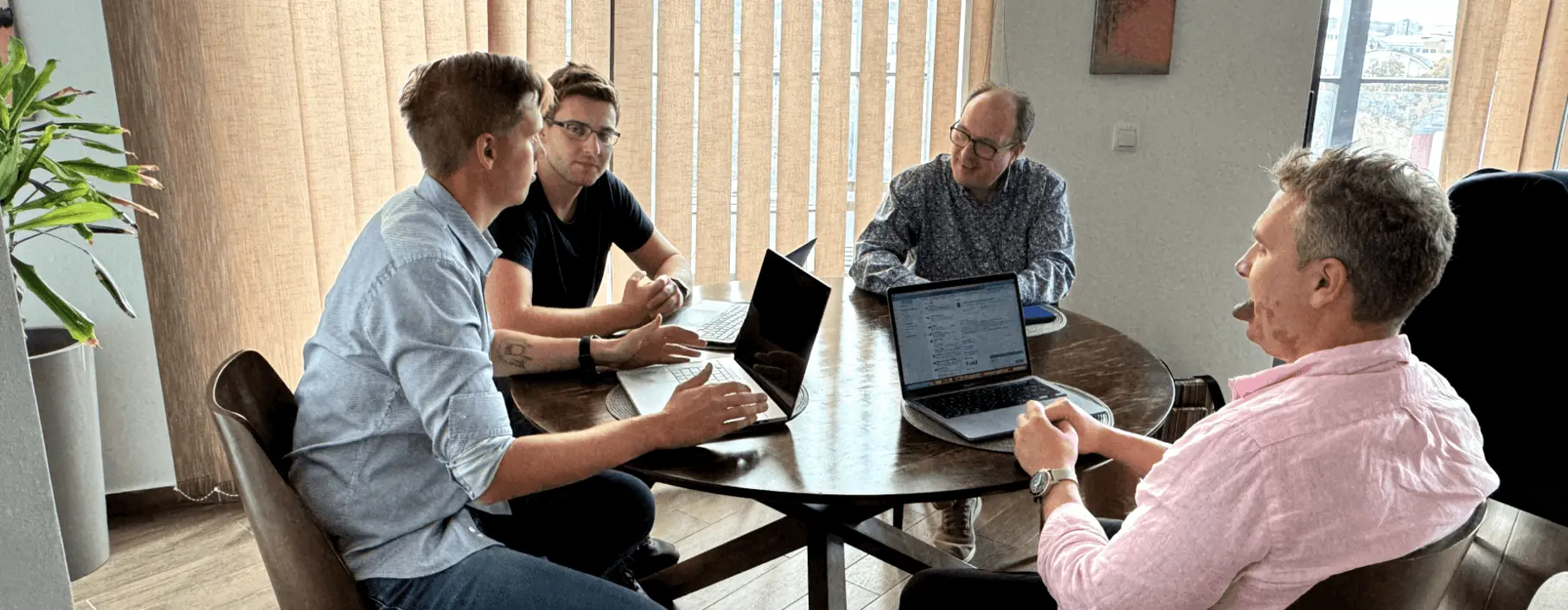 The Appify Digital senior team collaborating at the company's Ireland office